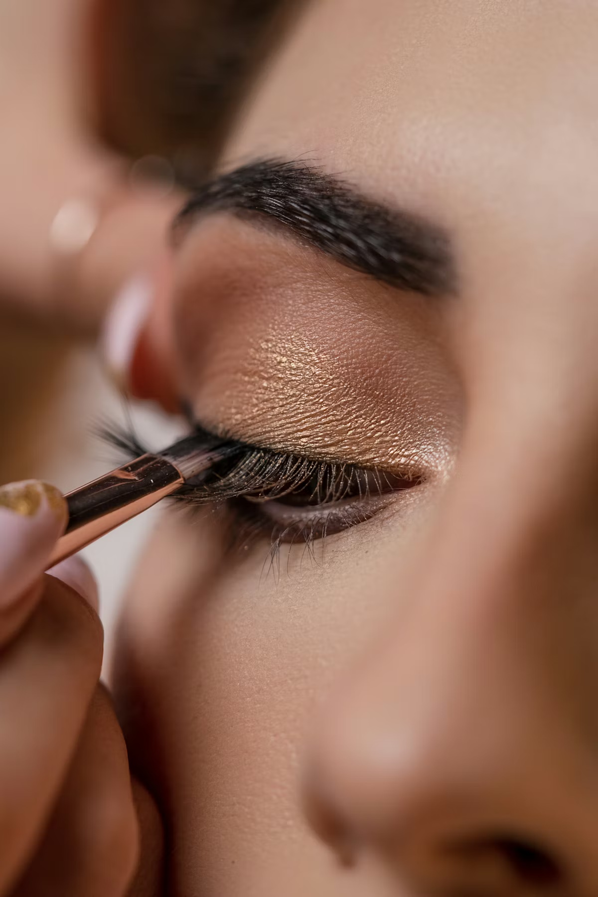 Close-up of lash extensions — Bespoken Beauty